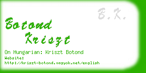 botond kriszt business card